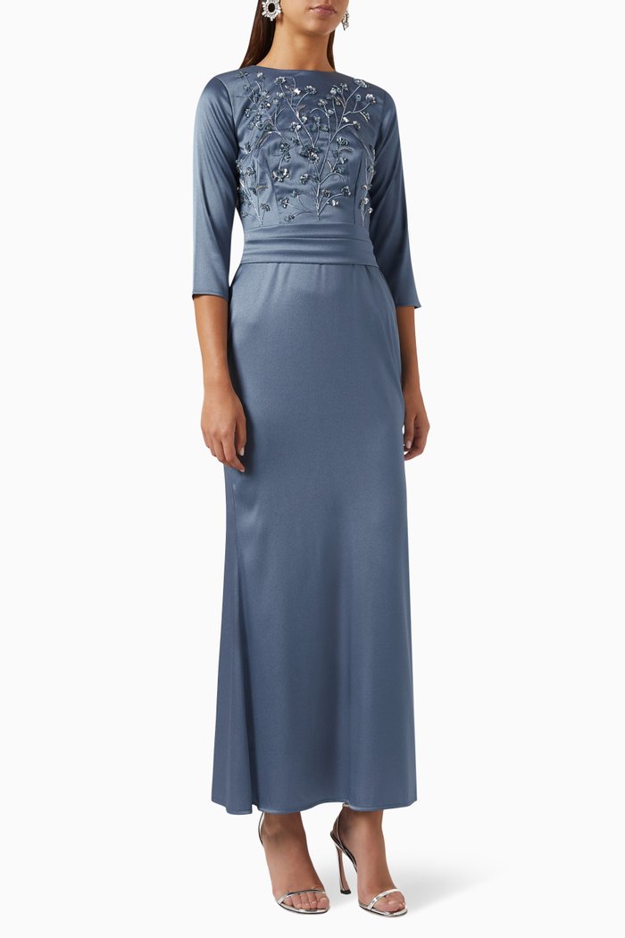 

Sequin-embellished Dress, Blue