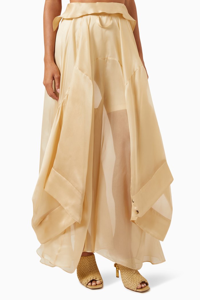 

Deconstructed Pants in Organdy, Neutral