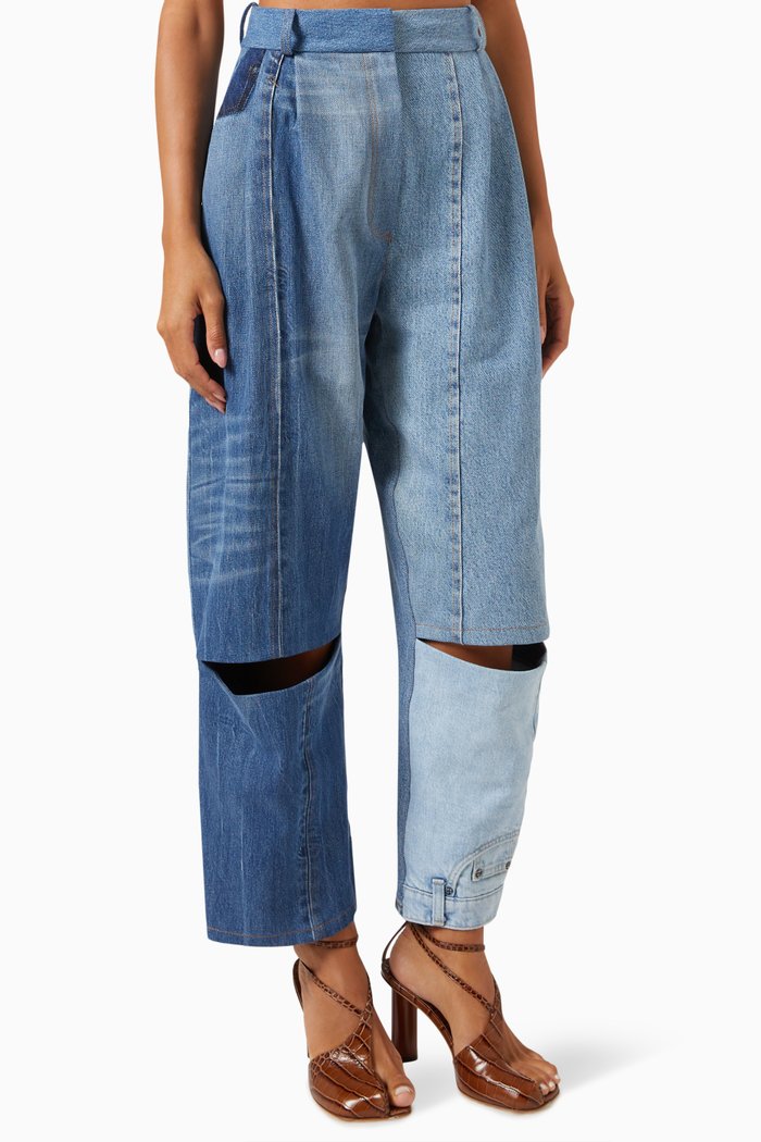 

Mom Jeans in Upcycled-denim, Blue