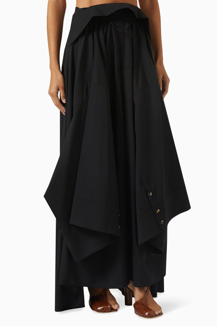 

Deconstructed Pants in Wool, Black
