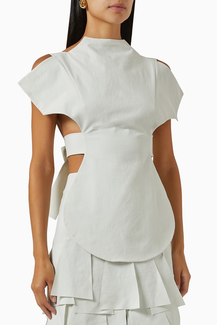 

Paper Doll Top in Stretch-crepe, White