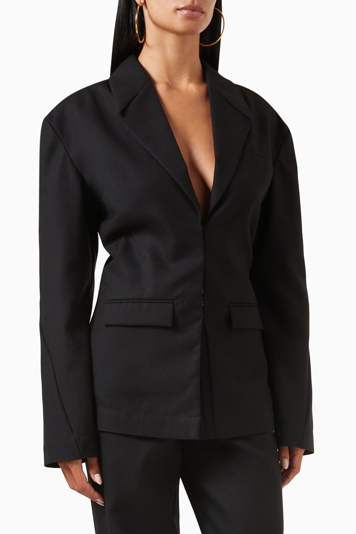 

Stena Blazer in Wool, Black