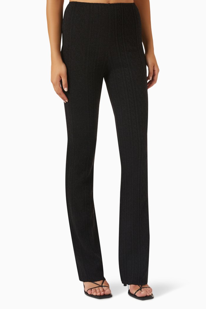 

Tina Cable-knit Pants, Black