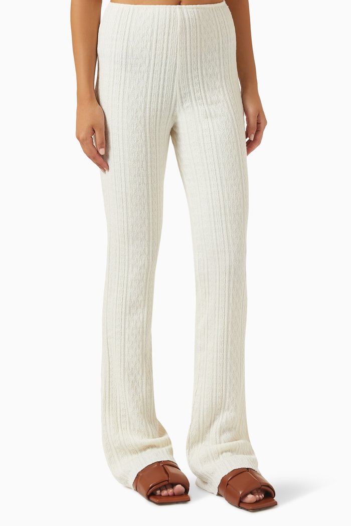 

Tina Cable-knit Pants, Neutral