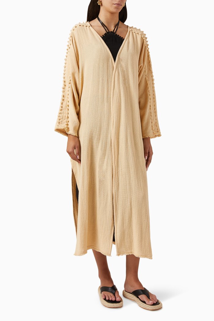 

Kolonte Long Cardigan in Cotton-jute, Neutral