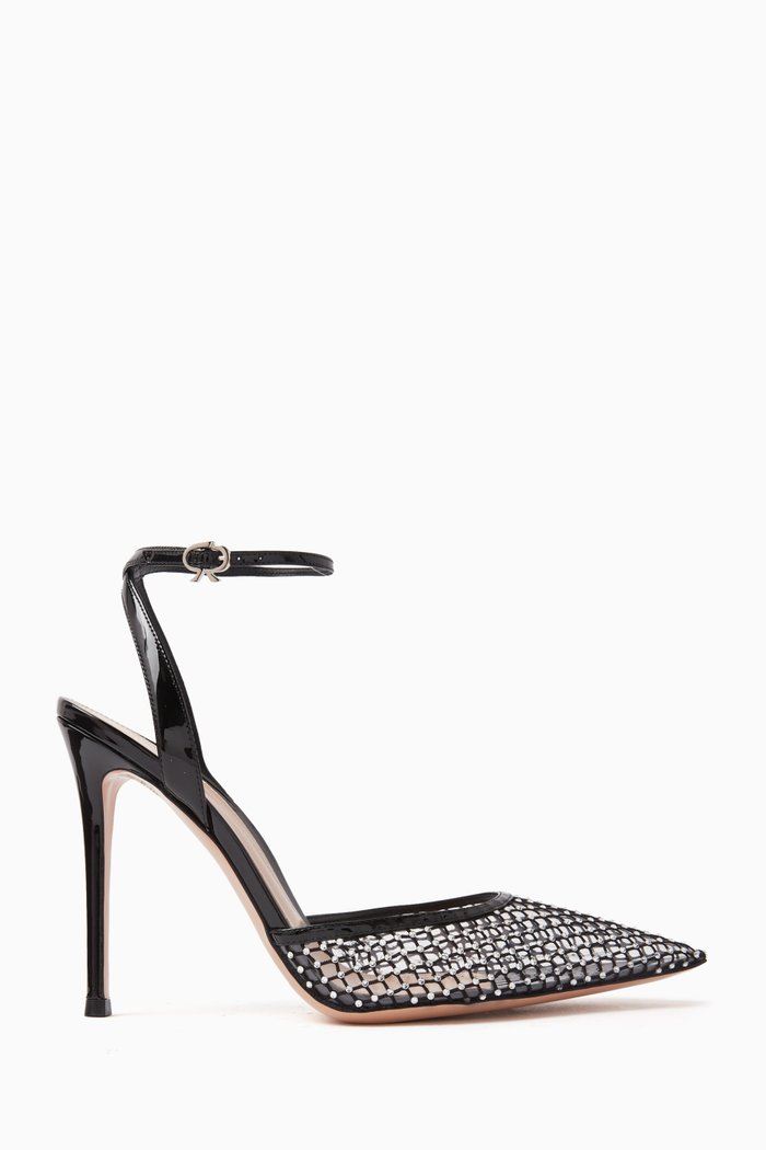 

Ribbon D'Orsay 105 Pumps in Leather, Black
