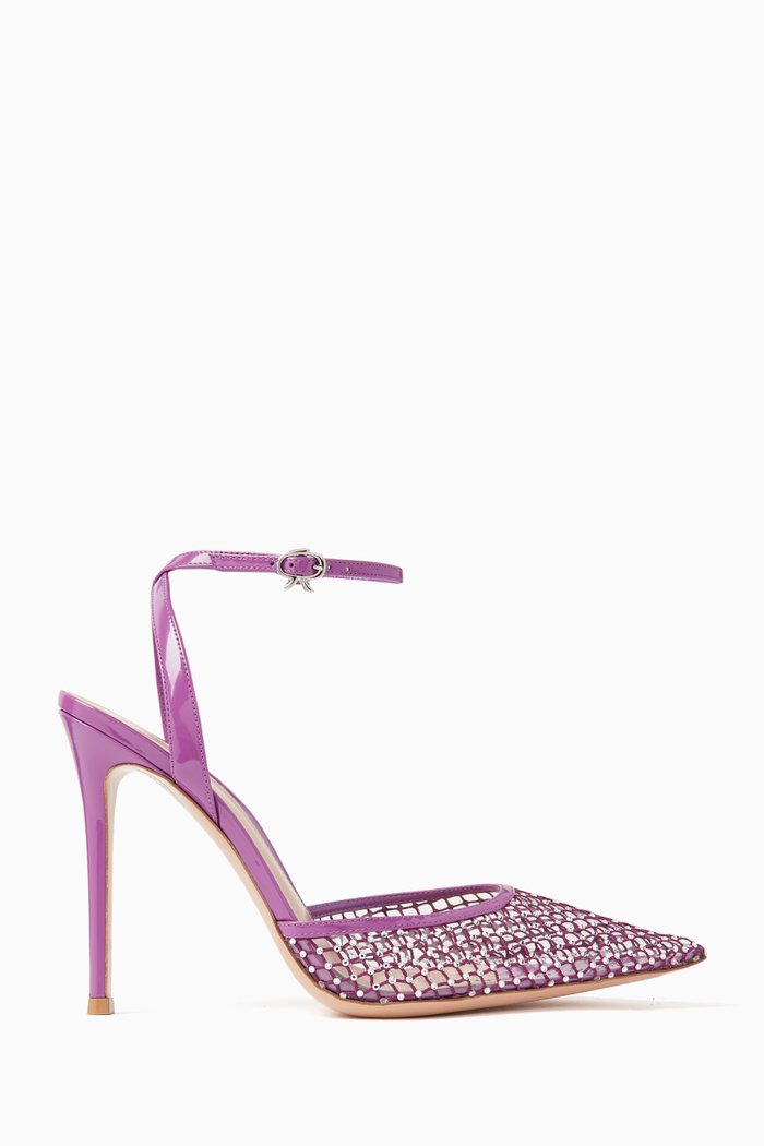 

Ribbon D'Orsay 105 Pumps in Leather, Purple