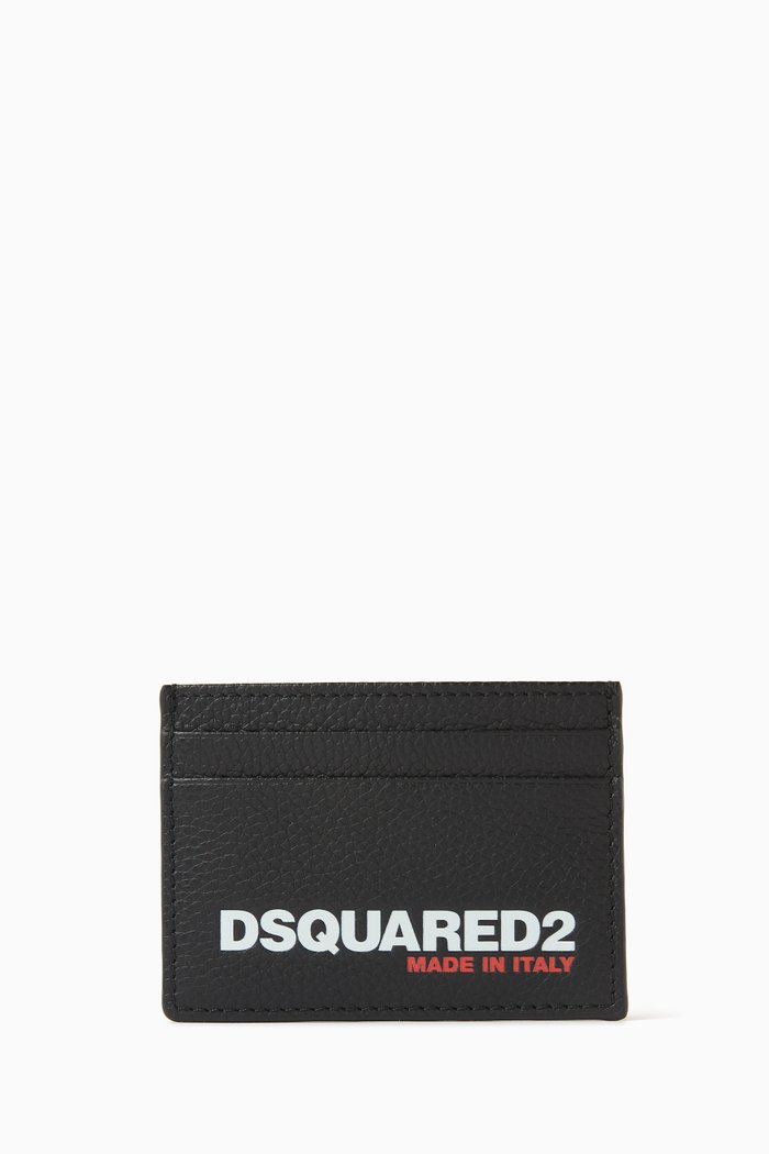 

Bob Credit Card Holder in Tumbled Leather, Black