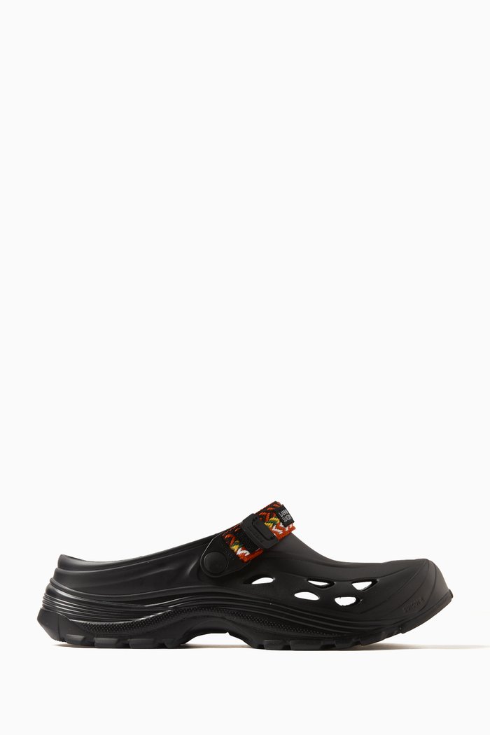 

Lanvin x Mok-VabLNV Slides in Bio EVA Rubber, Black