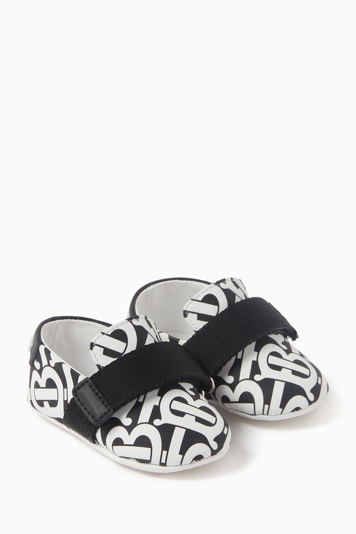 

Monogram Sneakers in Faux Leather, Black