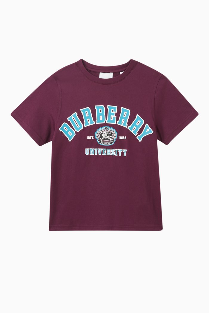 Logo-print T-shirt in Cotton, Red