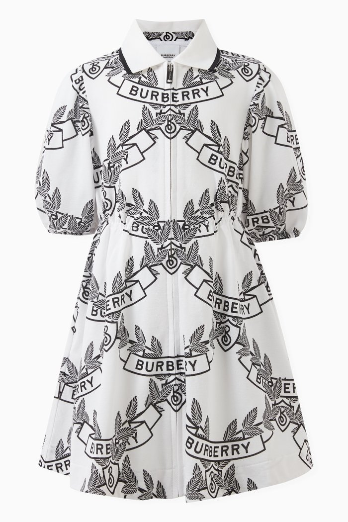 

Logo-detail Collared Dress in Cotton, Black