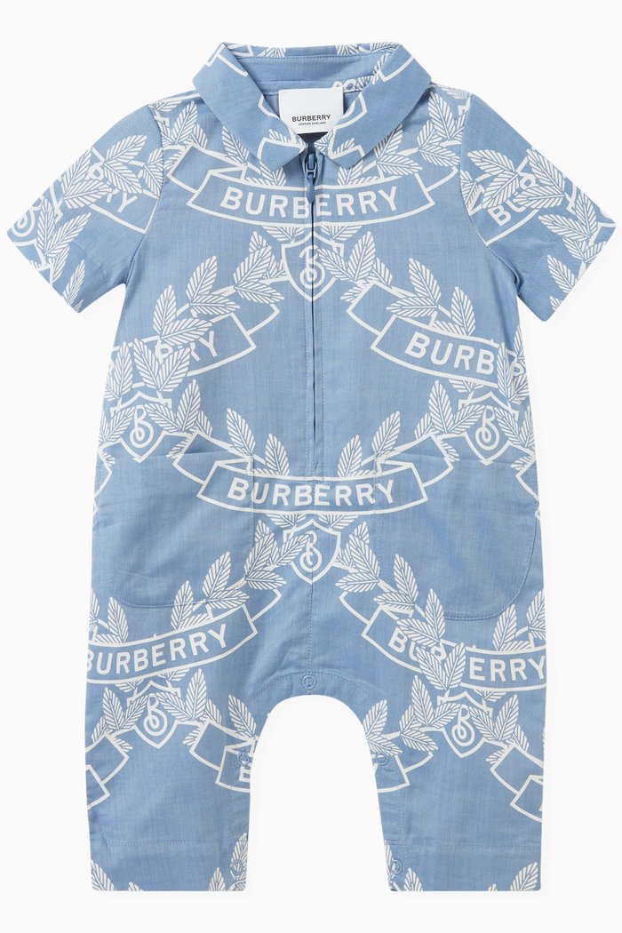 

Logo-detail Romper in Cotton, Blue