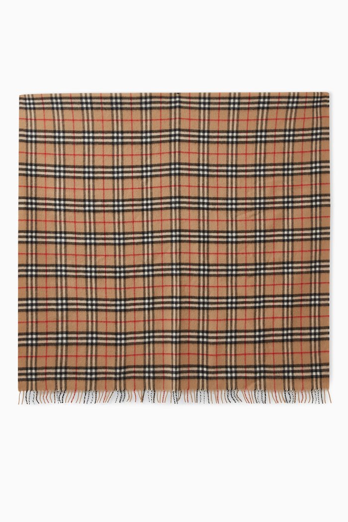 

Check Baby Blanket in Cashmere, Neutral