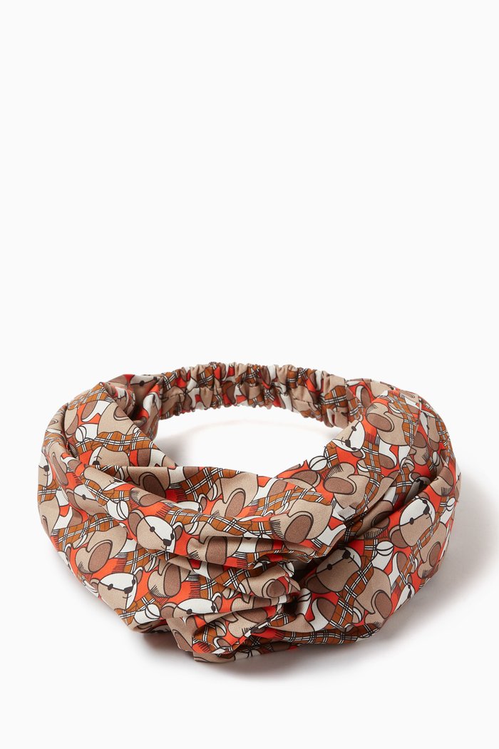 

Thomas Bear Headband in Cotton, Orange