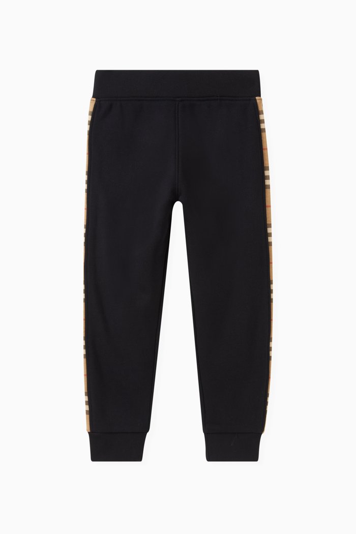 

Check-print Sweatpants in Cotton, Black