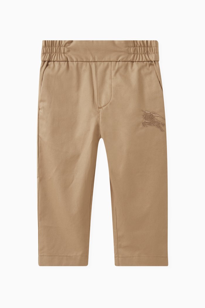 

Logo-embroidered Chino Pants in Cotton, Neutral