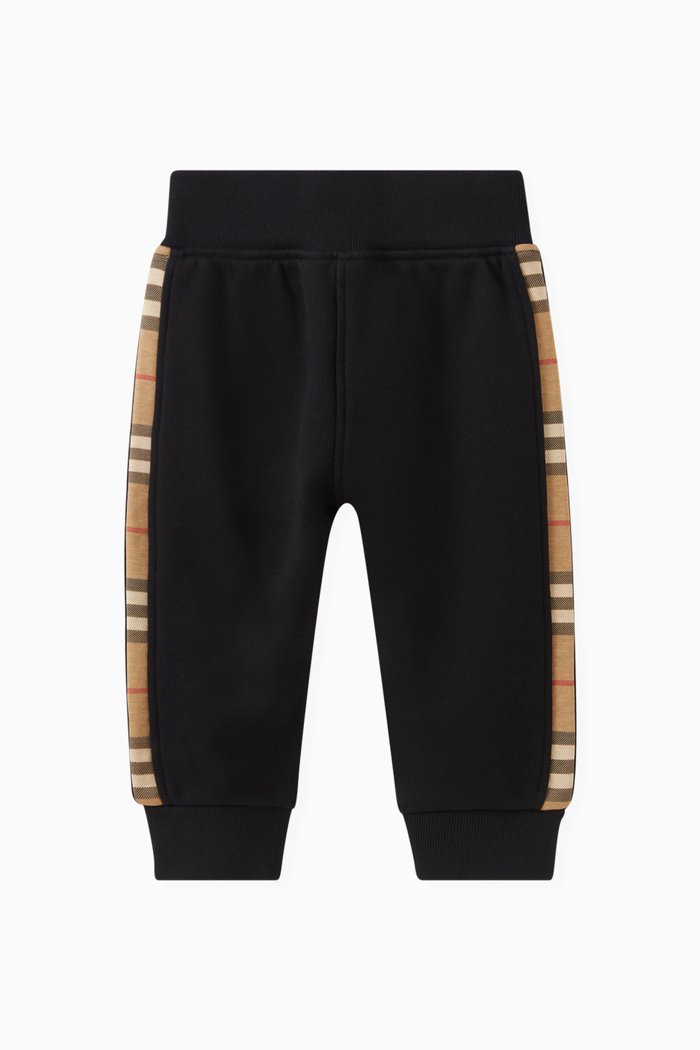 

Check-print Sweatpants in Cotton, Black