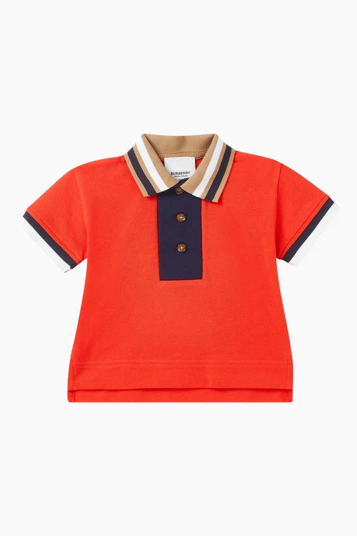 

Logo-print Polo Shirt in Cotton, Red