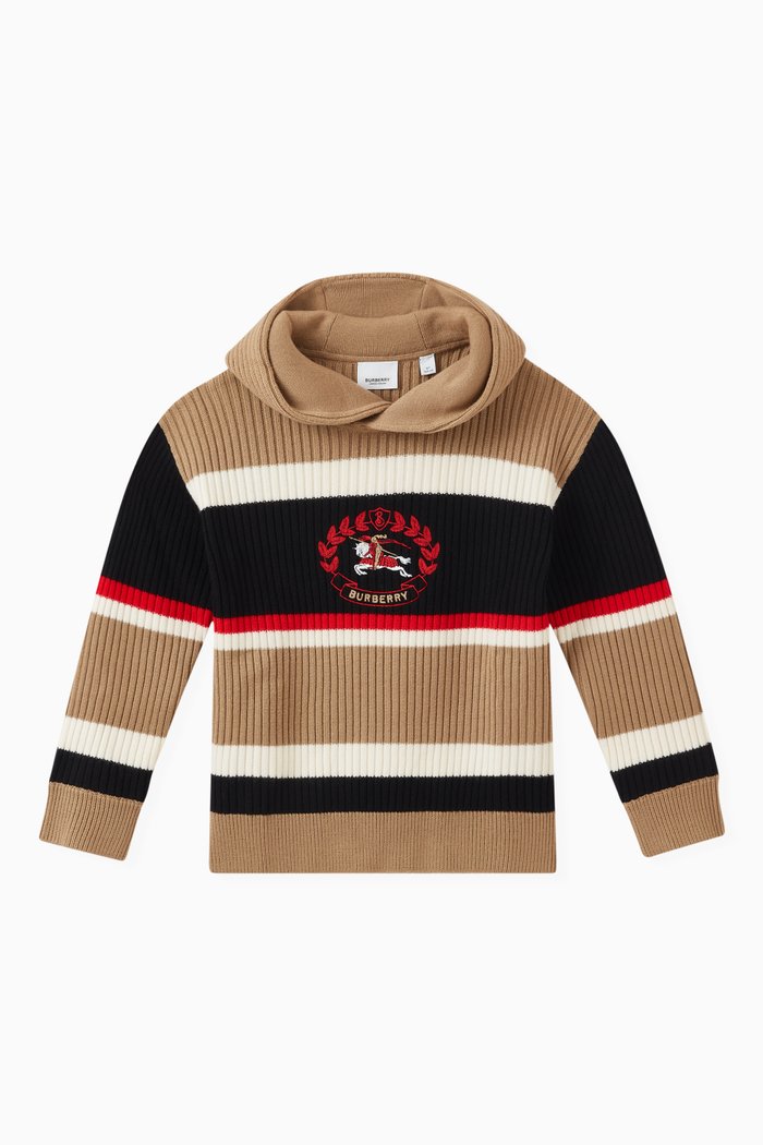 

EKD Knitted Hoodie in Wool Blend, Neutral