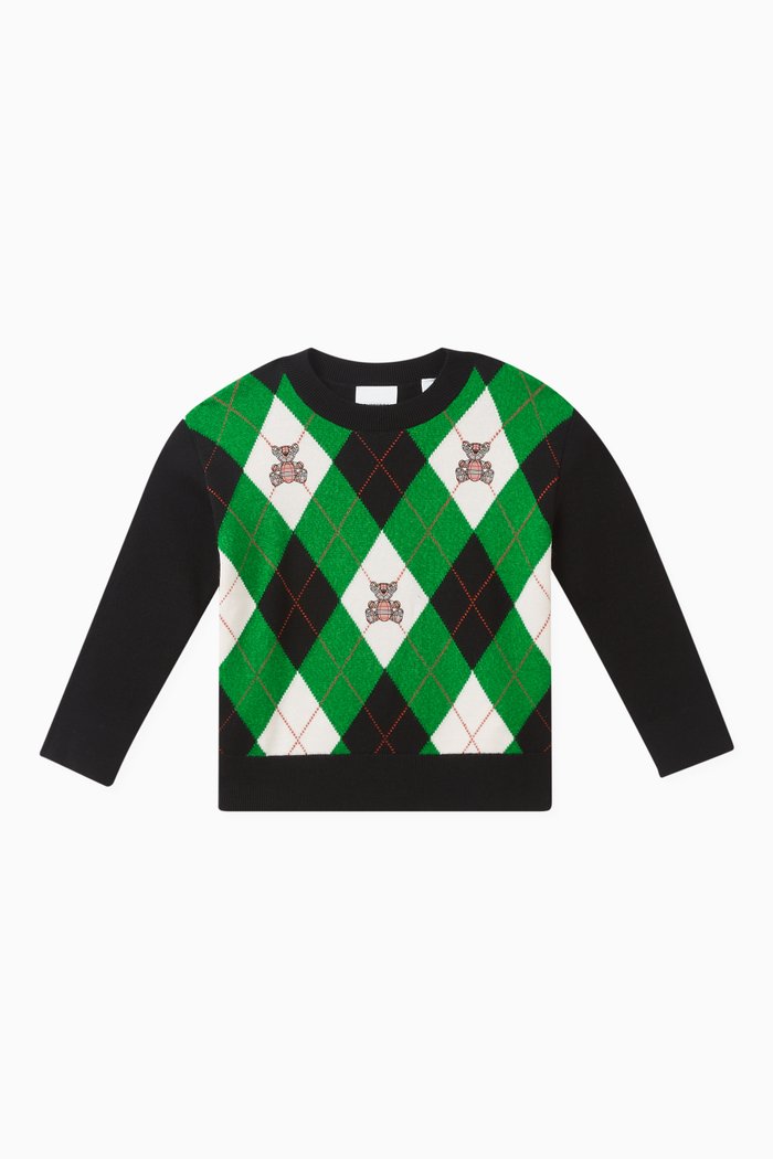 

Thomas Bear Jumper in Wool, Green