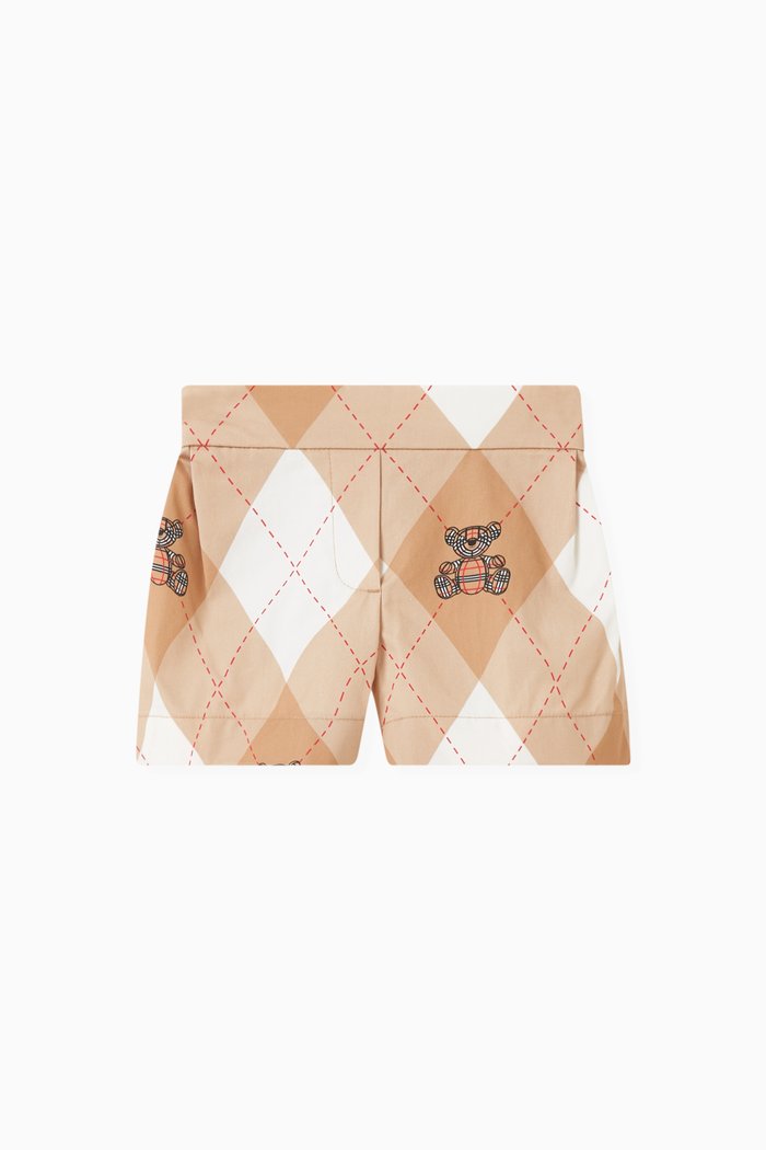 

Argyle-print Shorts in Cotton, Neutral