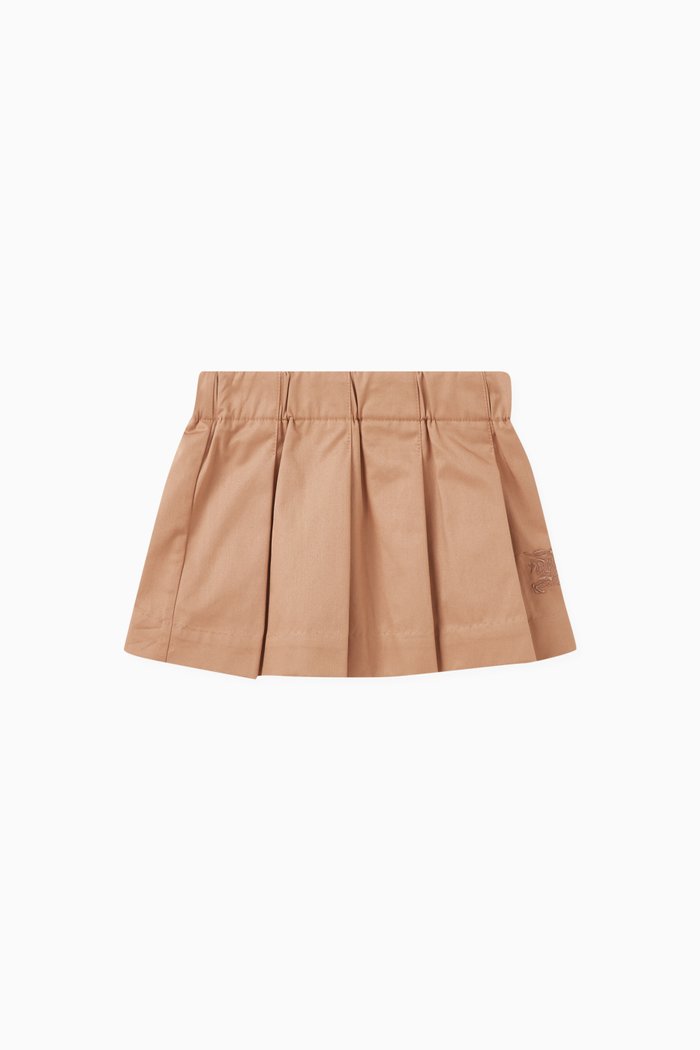 

Pleated Skirt in Cotton, Neutral
