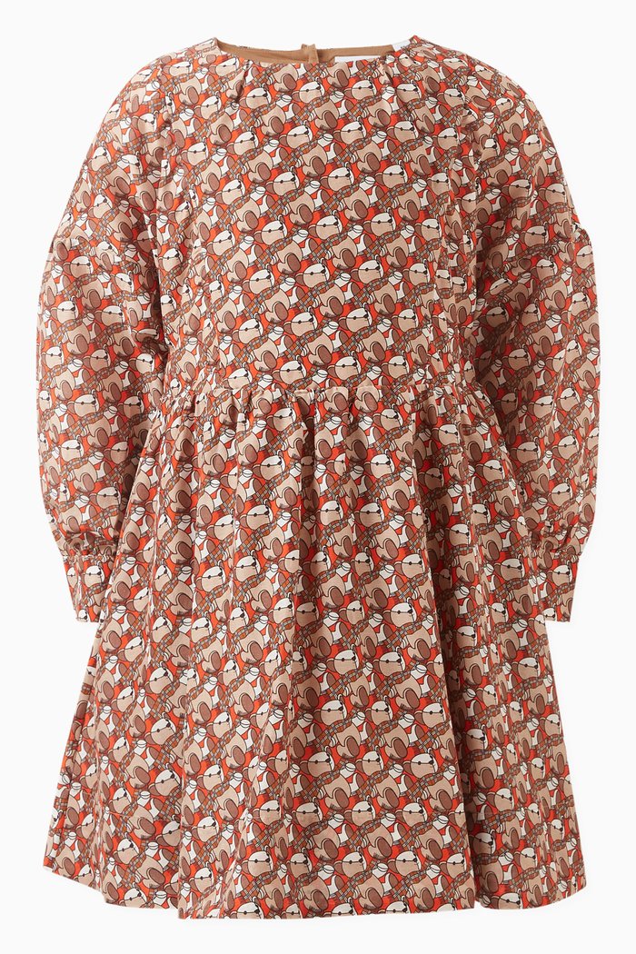 

Thomas Bear-print Dress in Cotton-blend, Orange