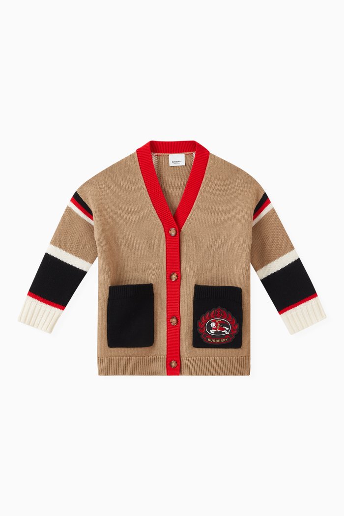 

EKD Appliqué Cardigan in Wool, Neutral