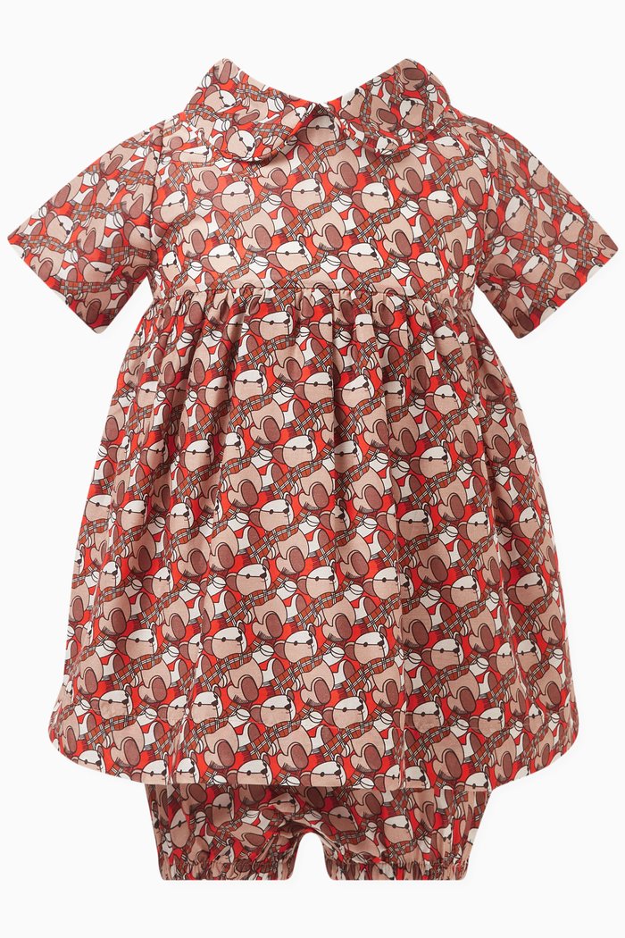 

Thomas Bear-print Dress in Cotton-blend, Orange