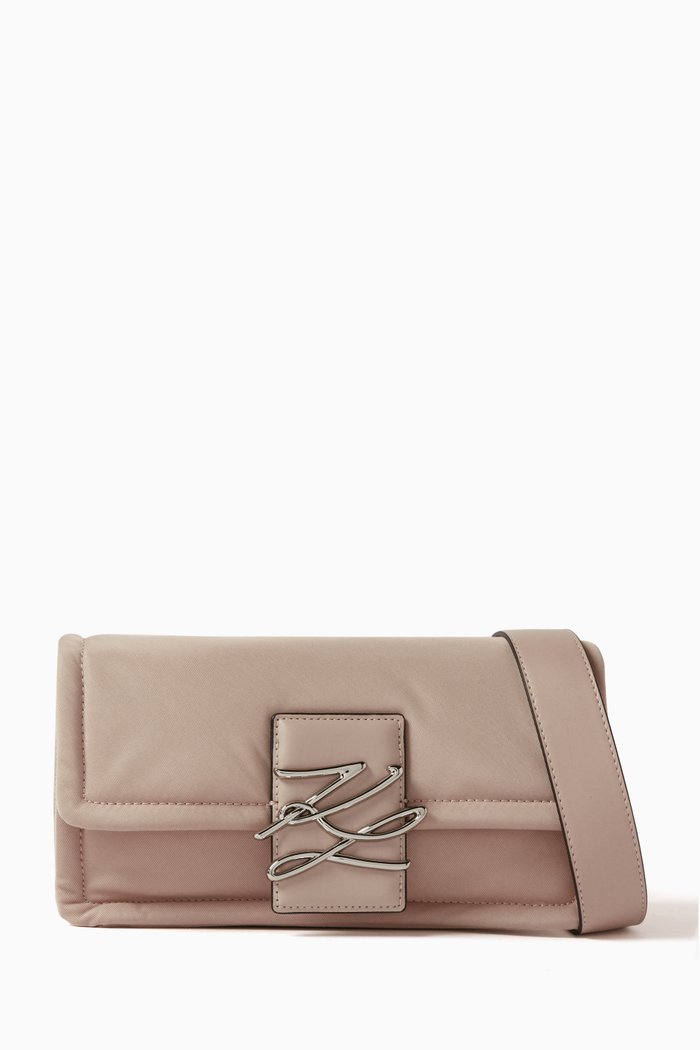 K/AUTOGRAPH Crossbody Bag in Nylon, Brown