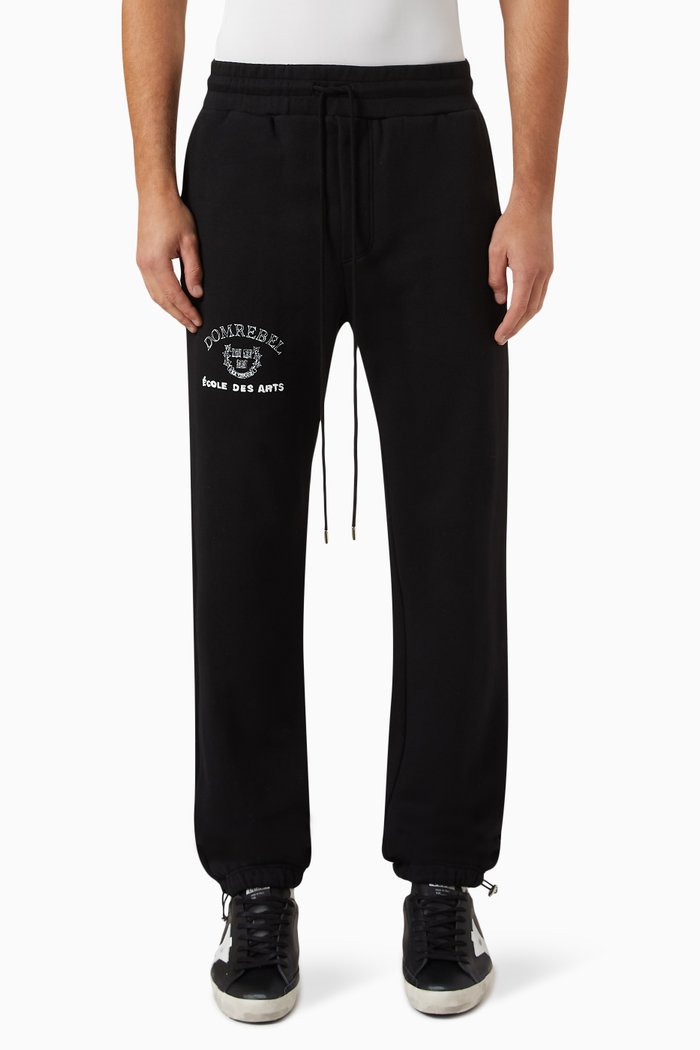 

Varsity Sweatpants in Cotton, Black