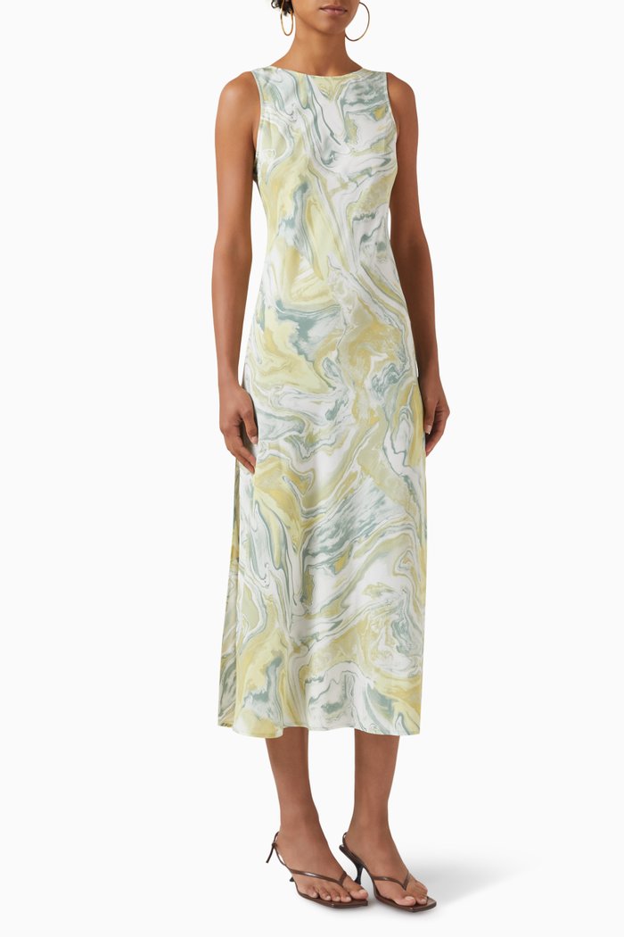 

Alora Bias Midi Dress, Yellow