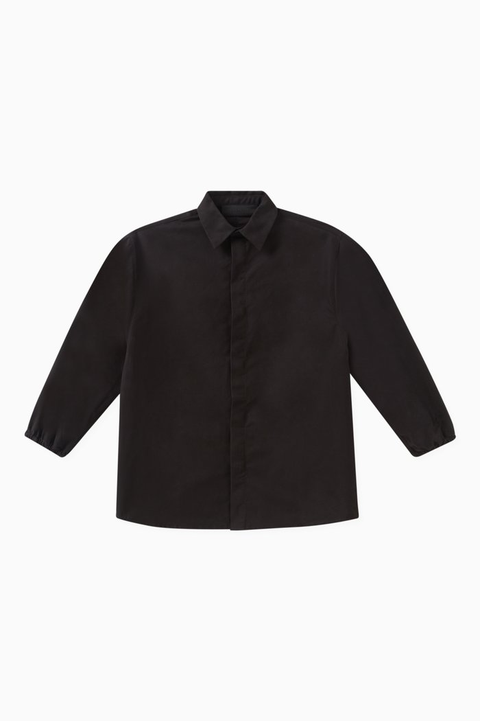 

Button-down Shirt in Woven-cotton, Black