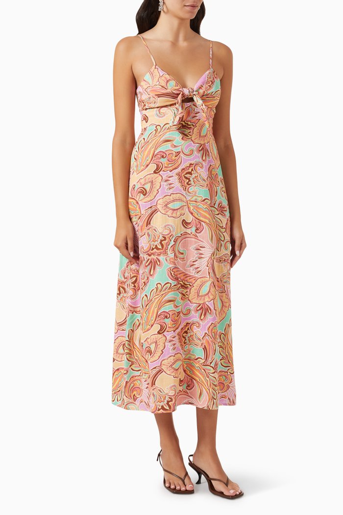 Sierra Midi Dress in Viscose-blend, Multicolour
