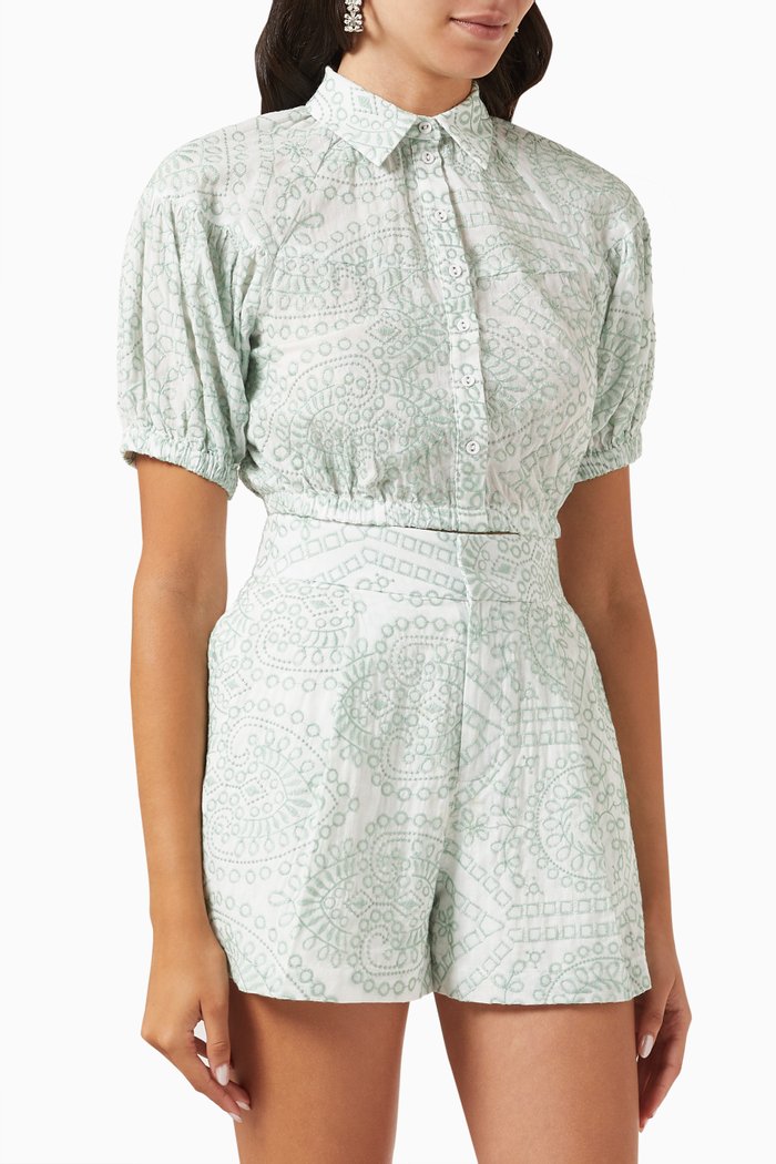 

Phoebe Embroidered Top, Blue