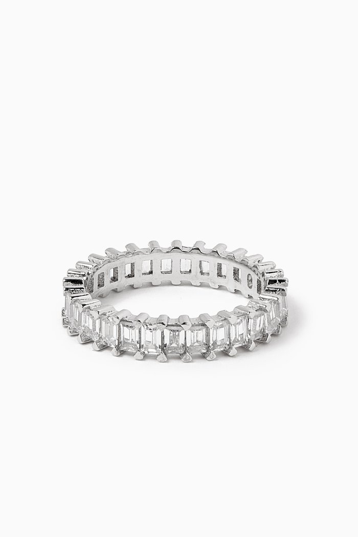 

All-over Crystal Ring in Sterling Silver