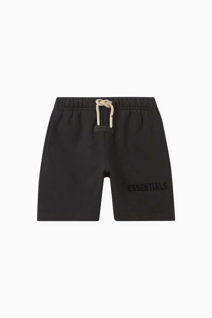 

Logo Sweatshorts in Cotton-blend Fleece, Black