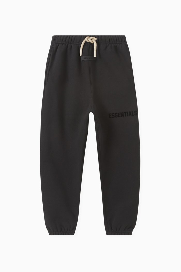 

Logo Sweatpants in Cotton-blend Fleece, Black