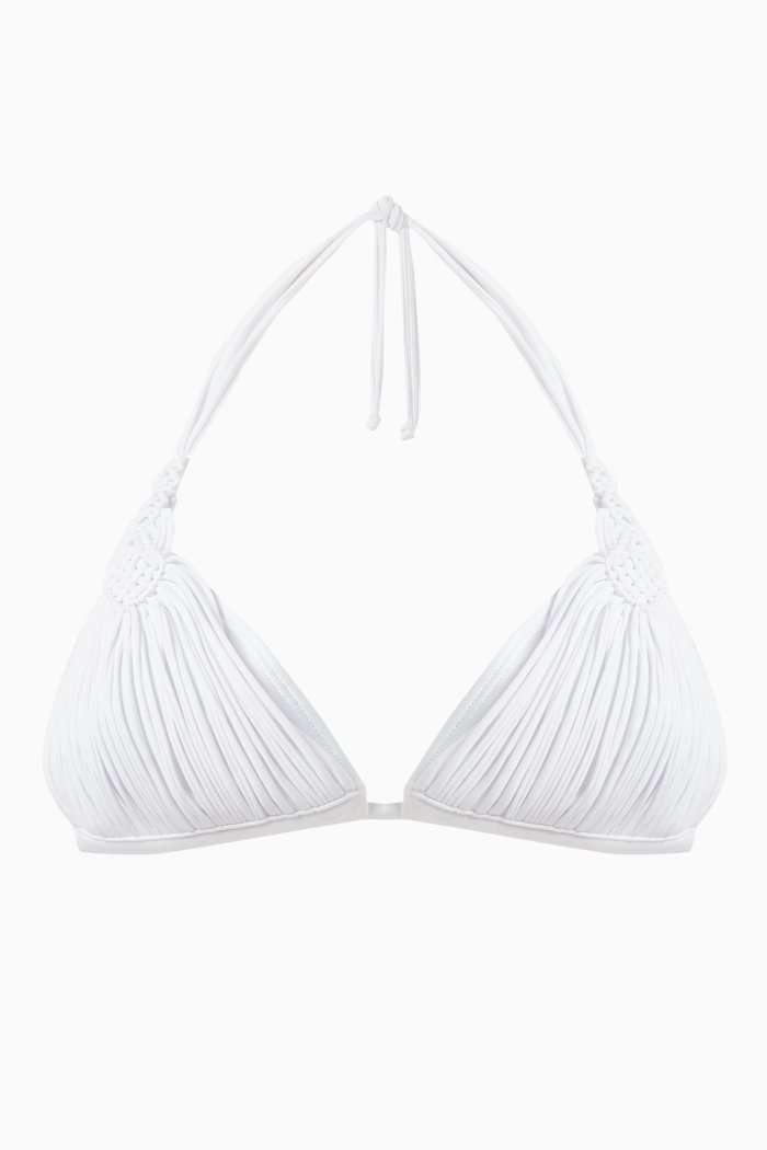 

Mila Triangle Bikini Top, White