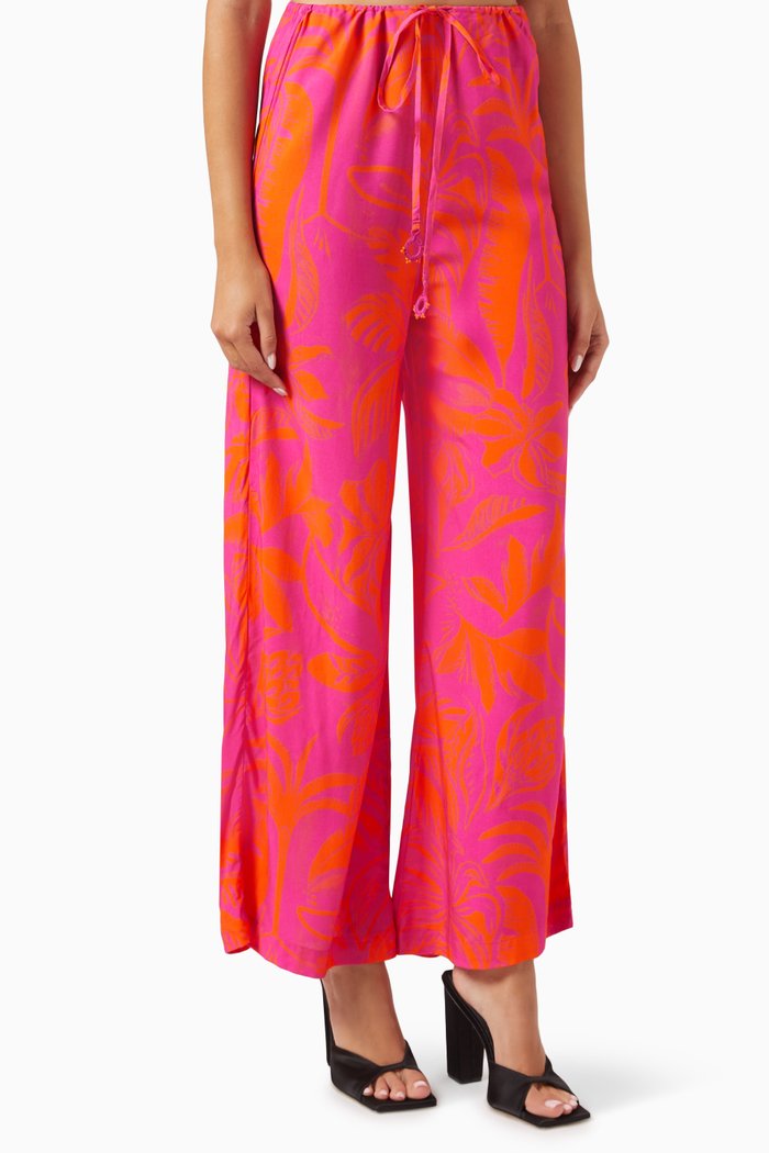 

Jamie Tie Pants in Viscose, Multicolour