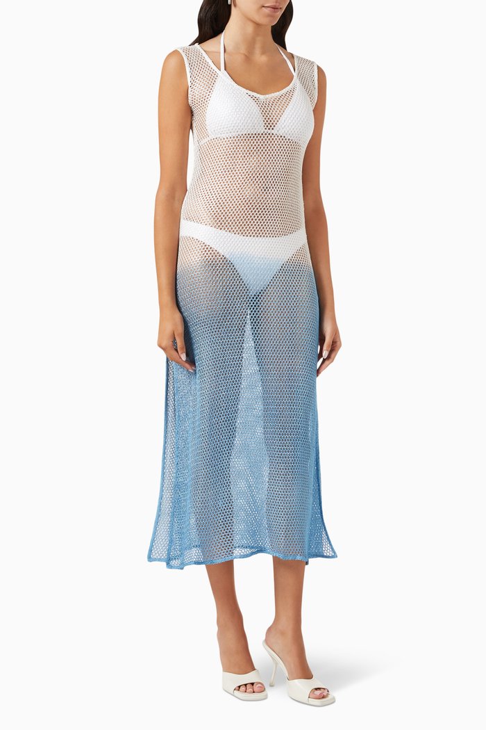 

Alana Cover Up in Mesh, Blue