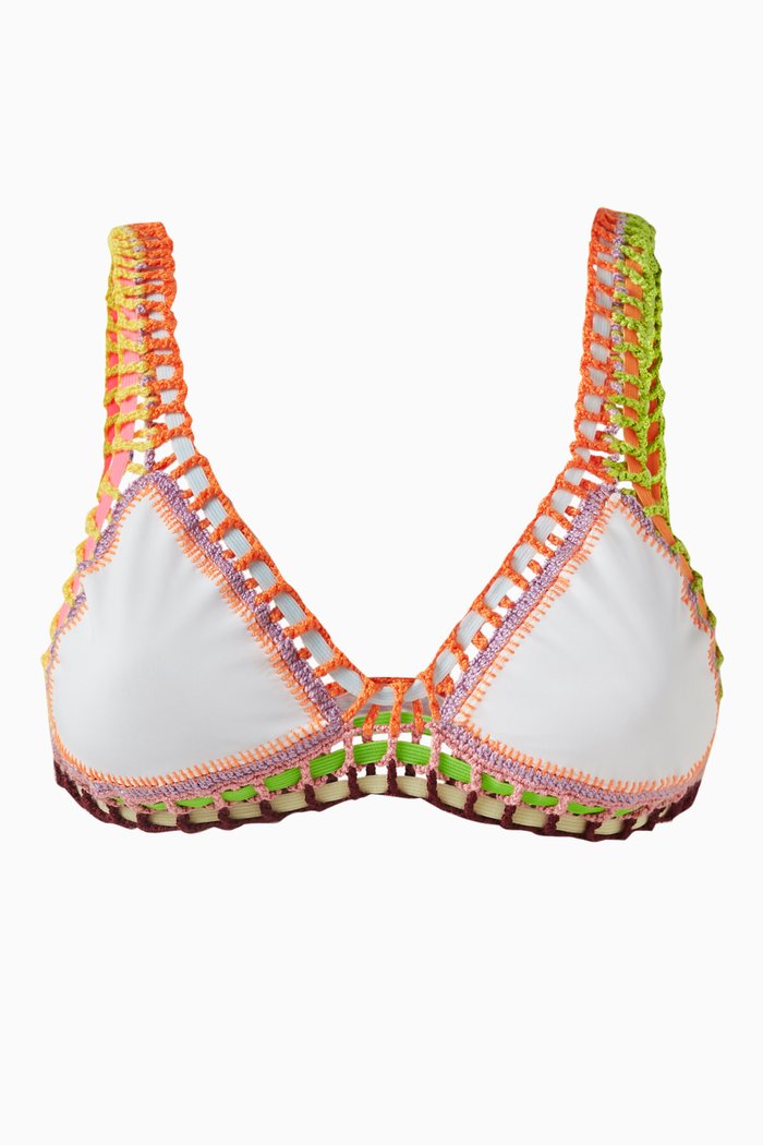 

Crochet Bikini Top, White