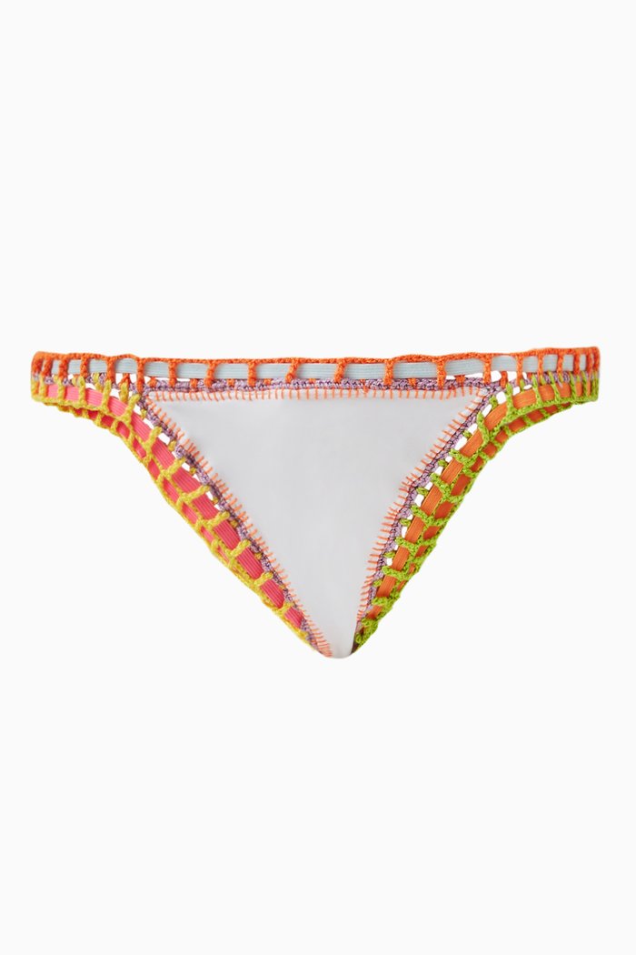 

Crochet Bikini Bottoms, White