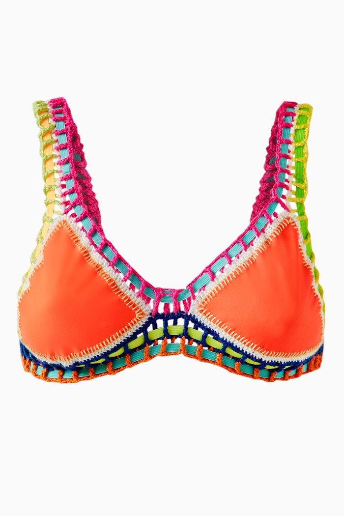 

Crochet Bikini Top, Orange