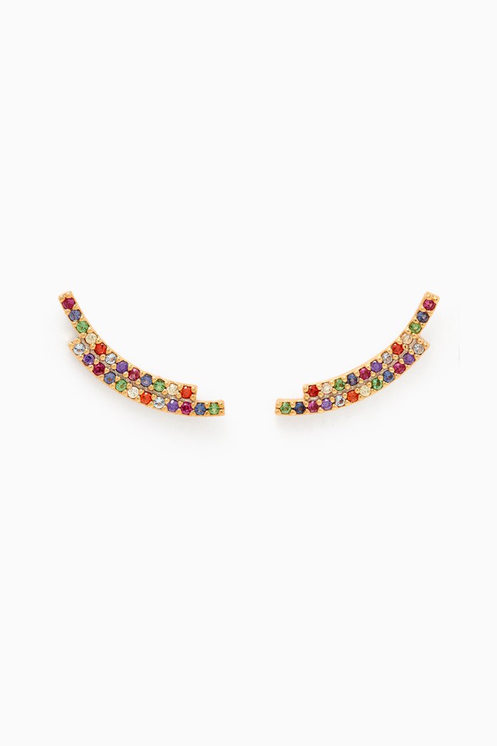 

Double-stack Rainbow Climbers in Gold-plated Brass, Multicolour