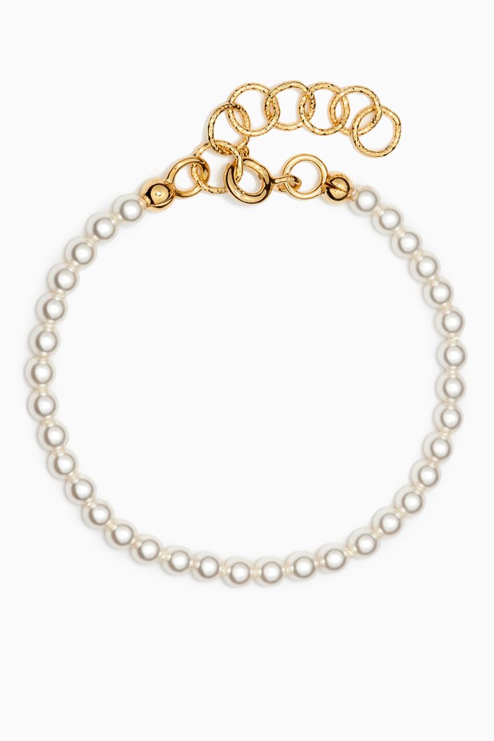 

Pearl Bracelet in Gold-vermeil, White