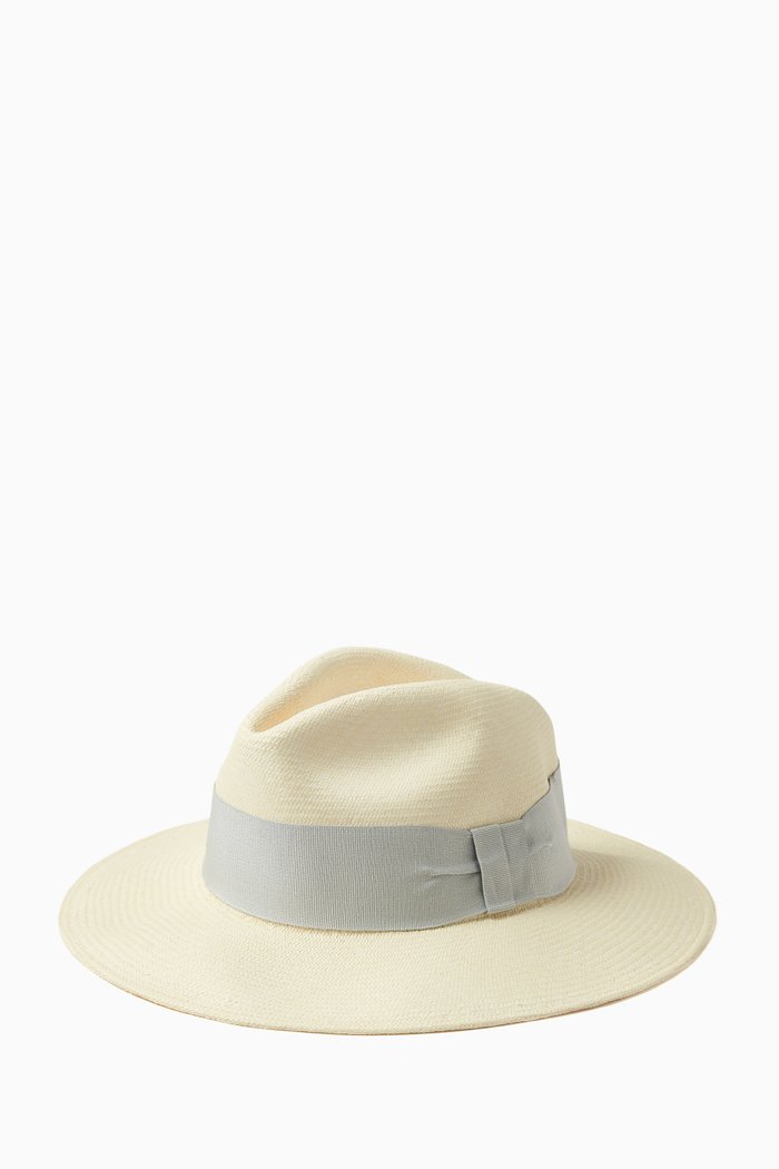 

Rafael Panama Hat in Toquilla Straw, Grey