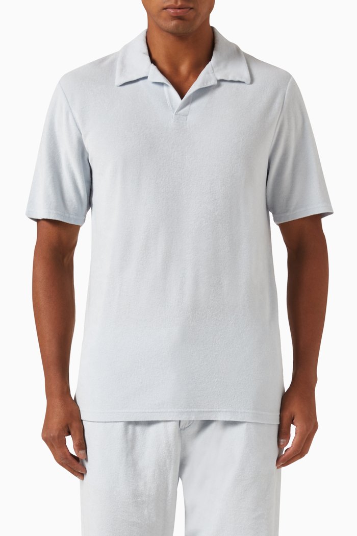 

Faustino Polo Shirt in Cotton-blend Terry, Grey