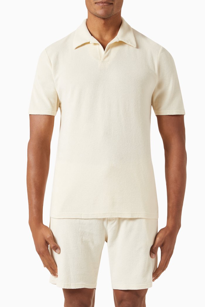 

Faustino Polo Shirt in Cotton-blend Terry, Neutral